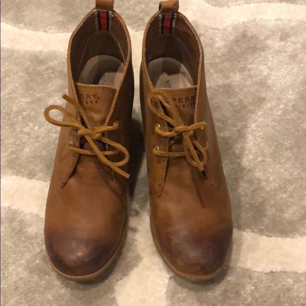 Sperry wedge booties